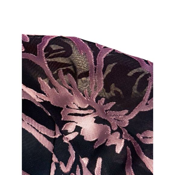 Vintage ALEX EVENINGS Wrap Bolero Style Jacket Black/Floral Women's Size… - Picture 9 of 11